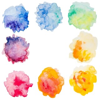 Abstract splashes colorful watercolor