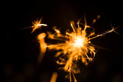 Christmas sparkler dark background