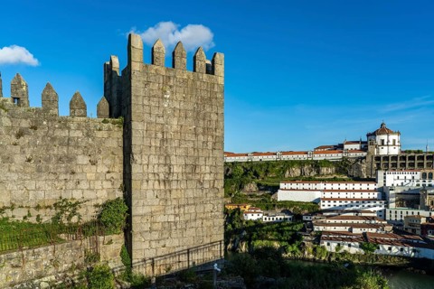 Tower of the city wall and the monastery Mosteiro da Serra do Pilar
