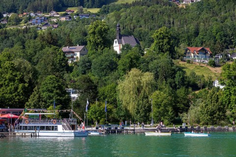Lakeside promenade with Maria Hilf pilgrimage church