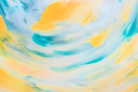 Yellow turquoise ink stain design texture backdrop