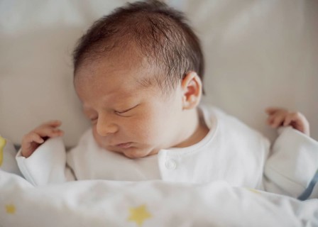 Portrait little baby sleeping