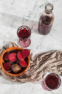Freshly squeezed beet juice