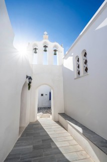 Archway with bells of the Greek Orthodox Chapel of Agios Antonios