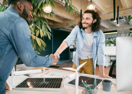 Men shaking hands