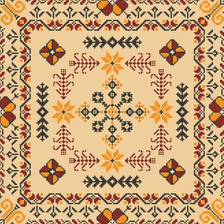 Traditional Latvian embroidery seamless pattern