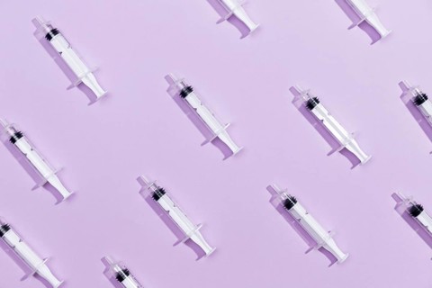 Top view syringes table