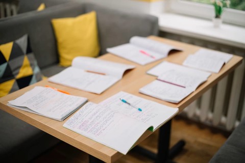 Textbooks table background