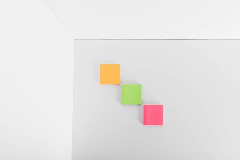Three sticky notes