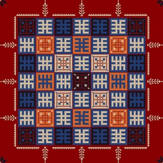 Traditional Latvian embroidery seamless pattern