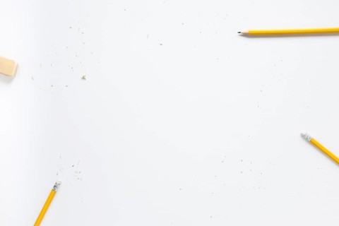 Pencils eraser white background