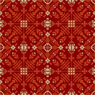 Traditional Latvian embroidery seamless pattern