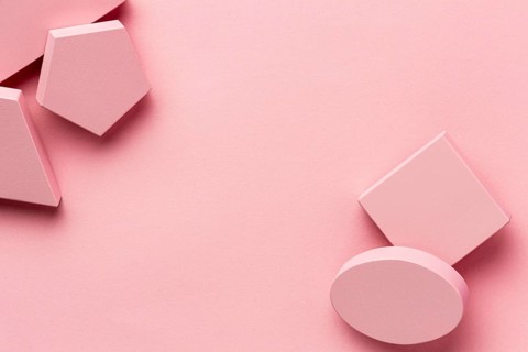 Top view geometrical shapes with copy space