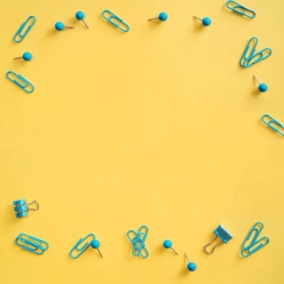 Small blue paper fasteners