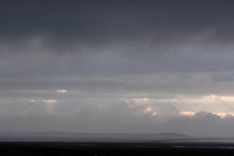 Stormy atmosphere on the island of Minsener Oog