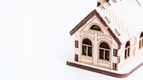 Close up lovely toy house