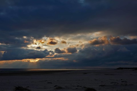 View into the mudflats to the north on the island of Minsener Oog