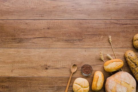 Bakery still life with handmade bread