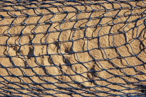 Fishing net sand