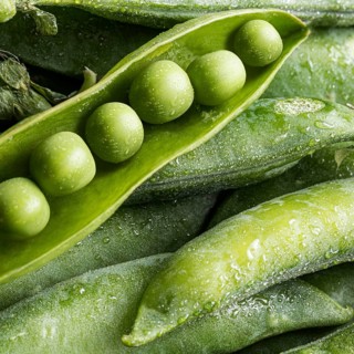Top view peas pod