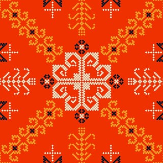 Traditional Latvian embroidery seamless pattern