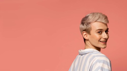 Smiley model with copy space