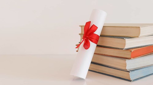 Education diploma certificate copy space