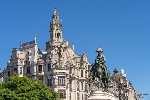 Equestrian Monument to Dom Pedro IV on Avenida dos Aliados