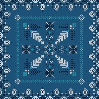Traditional Latvian embroidery seamless pattern