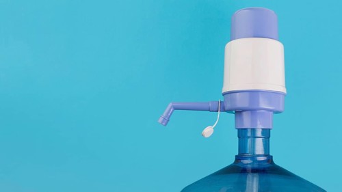 Manual water pump copy space