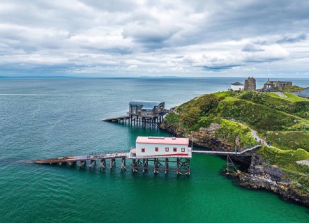 RNLI Tenby Lifeboat Station from a drone