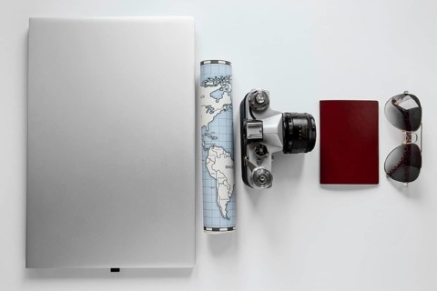 Tourism items arrangement view