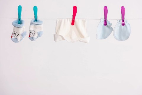 Baby underwear hat drying clothesline