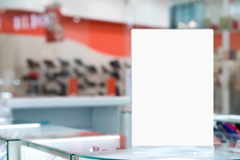 Mock up billboard standing counter