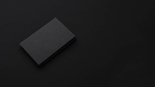 Minimalist elegant pile black business cards