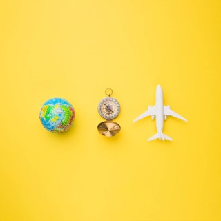 Globe compass toy plane