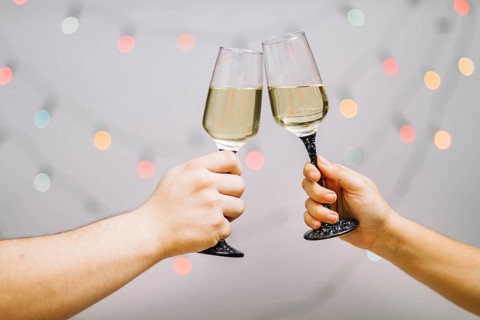 Toasting christmas