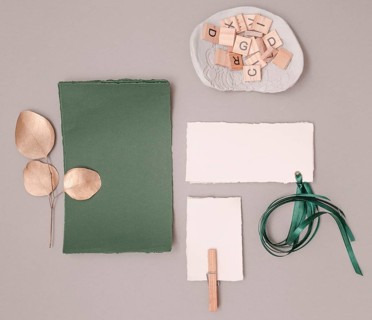 Wedding decoration with invitations ornaments