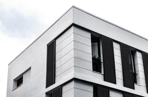 Plain concrete structure city