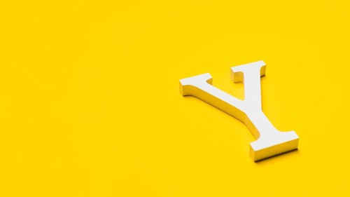 Letter y floor with copyspace