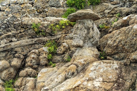 Granite sculptures Les Roches Sculptes near Rotheneuf