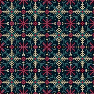 Traditional Latvian embroidery seamless pattern