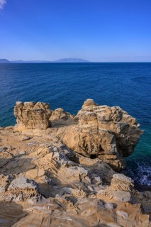 Bizarre rock formations in the Buca delle Fate