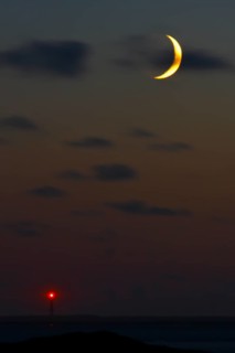 Moonset over Wangerooge