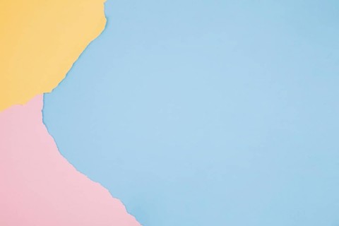 Colorful minimalist background with paper