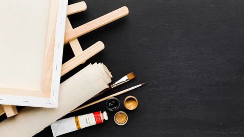 Canvas easel background