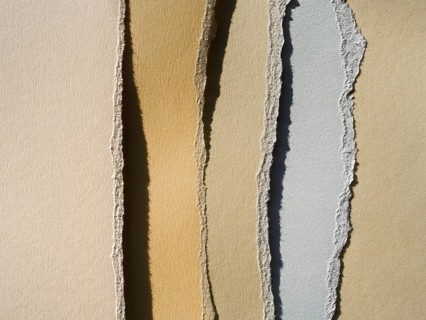 Vertical tears colored paper