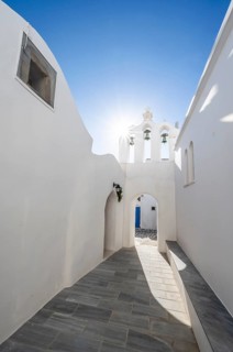 Archway with bells of the Greek Orthodox Chapel of Agios Antonios