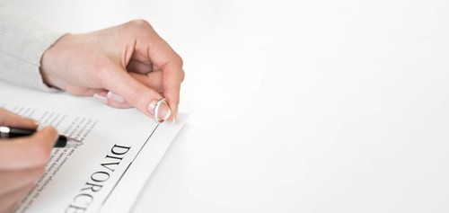 Marriage ring divorce contract with
