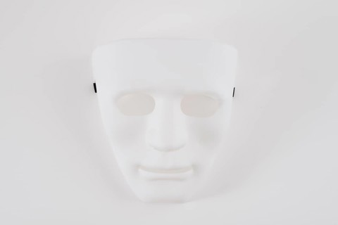 Big white carnival mask table